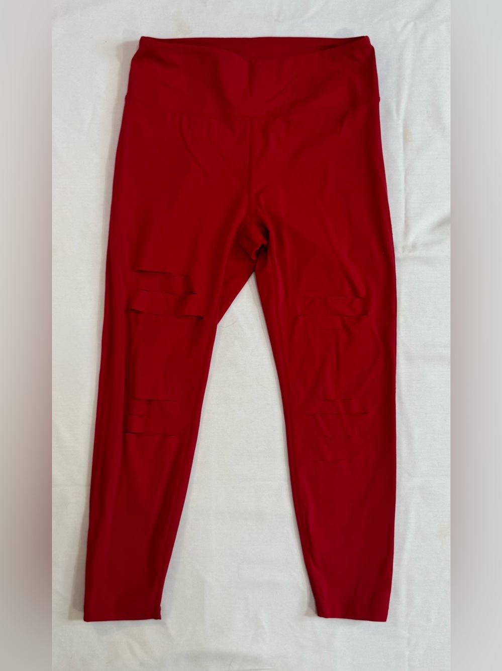 ZYIA Active Slash Red Leggings